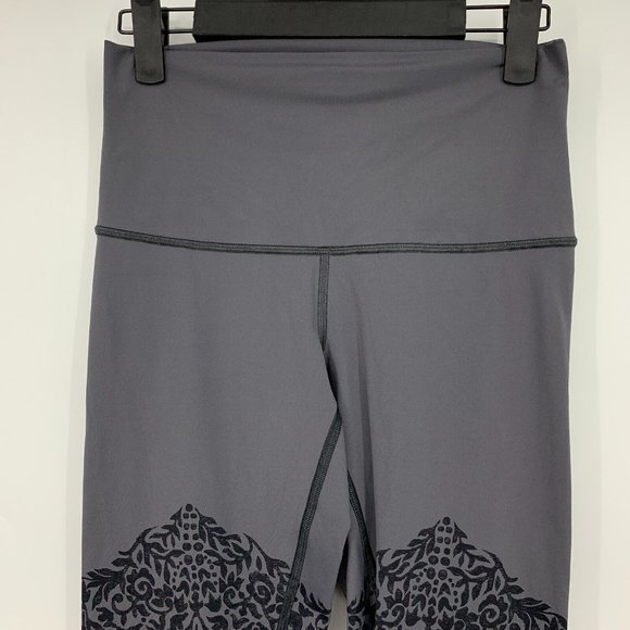 Lululemon Wunder Under Pant High Rise Engineered Print Gray Floral - Picture 4 of 10